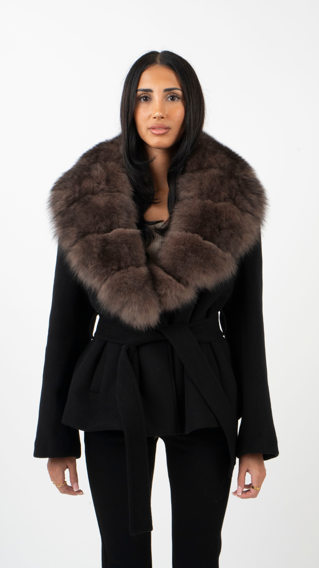 Bria Fur Coat - Black