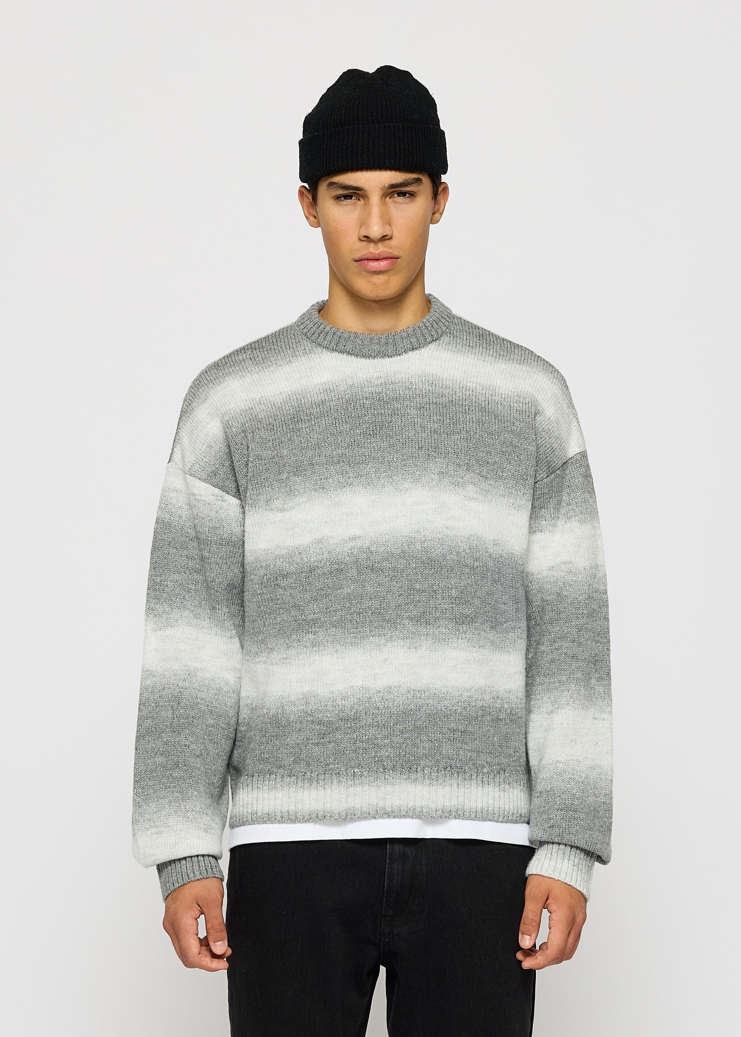 Knit Gradient Crewneck Sweater