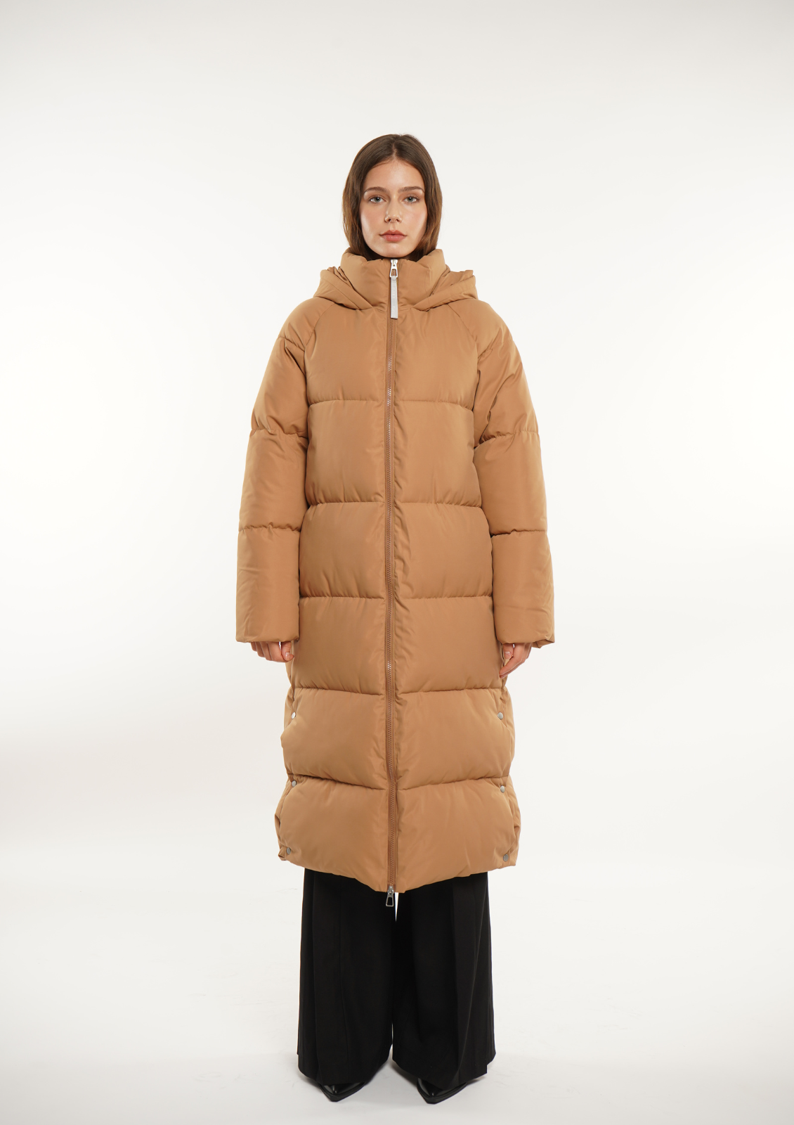 Extra Long Puffer Jacket Splashproof